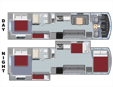 Class A Family Sleeper Exterior Floorplan